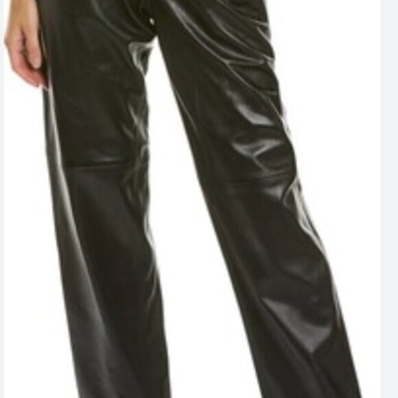 Ba&sh Hael Leather Pants in Black Size 2 (Medium) - Picture 2 of 6